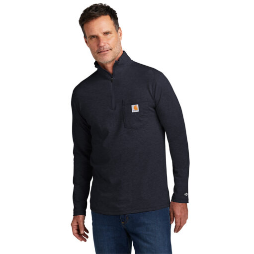 Carhartt Force® 1/4-Zip Long Sleeve Pocket T-Shirt - Image 3